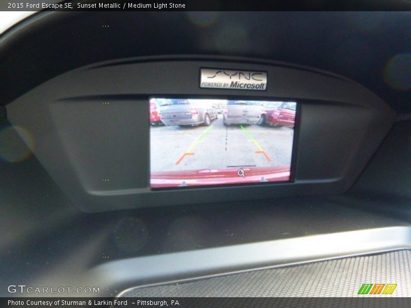 Sunset Metallic / Medium Light Stone 2015 Ford Escape SE