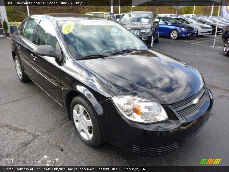 Black / Gray 2008 Chevrolet Cobalt LS Sedan