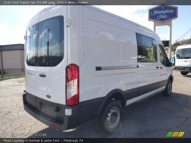 Oxford White / Pewter 2015 Ford Transit Van 250 MR Long