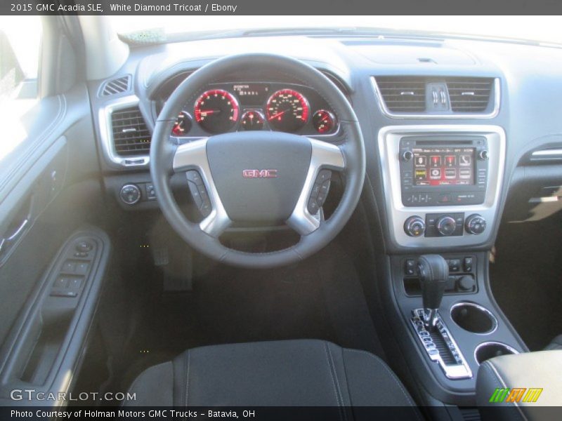 White Diamond Tricoat / Ebony 2015 GMC Acadia SLE