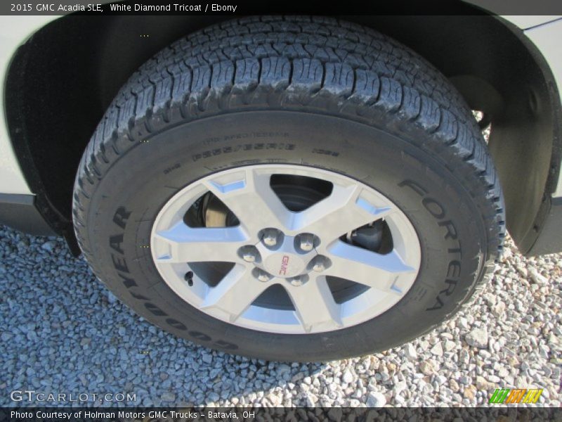 White Diamond Tricoat / Ebony 2015 GMC Acadia SLE