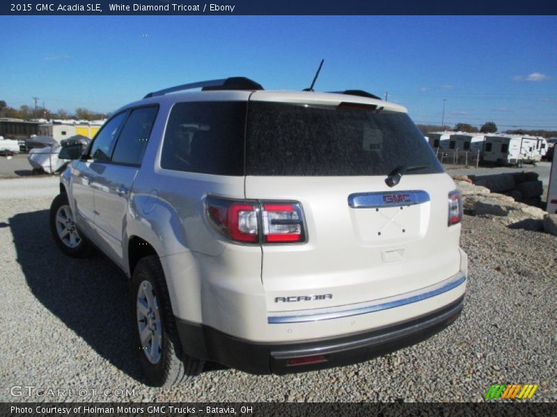 White Diamond Tricoat / Ebony 2015 GMC Acadia SLE