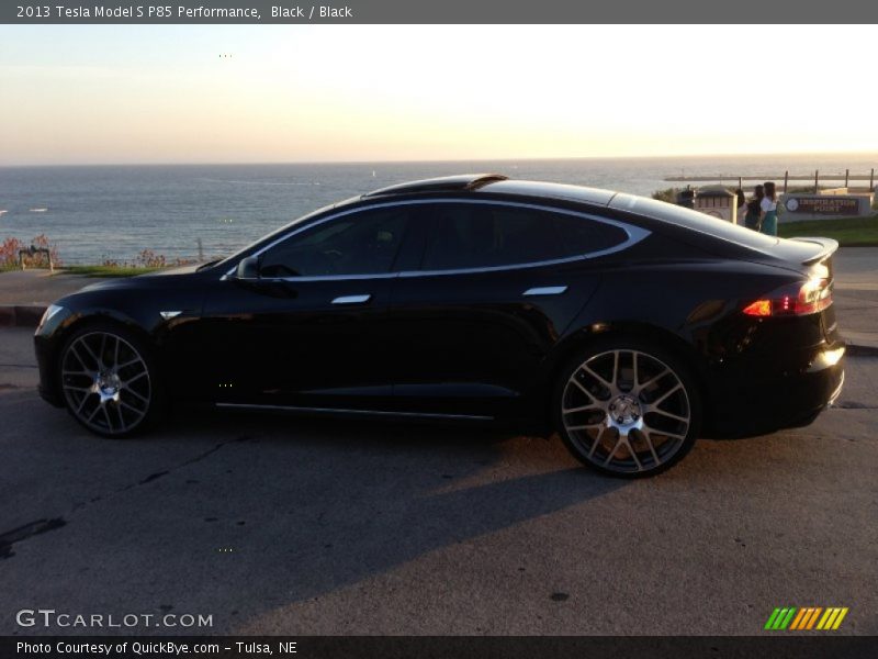 Black / Black 2013 Tesla Model S P85 Performance