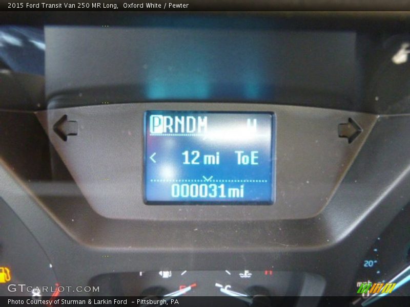 Oxford White / Pewter 2015 Ford Transit Van 250 MR Long