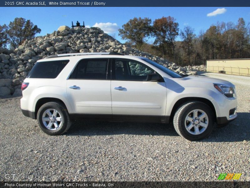 White Diamond Tricoat / Ebony 2015 GMC Acadia SLE