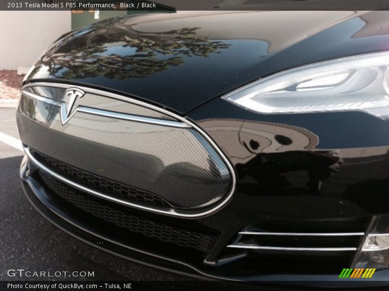 Black / Black 2013 Tesla Model S P85 Performance