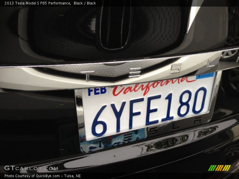 Black / Black 2013 Tesla Model S P85 Performance