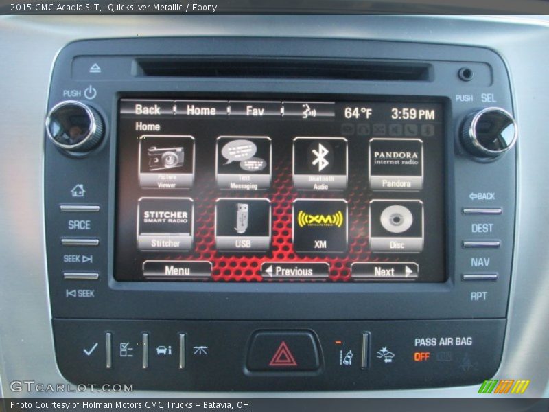 Quicksilver Metallic / Ebony 2015 GMC Acadia SLT