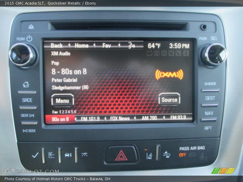 Quicksilver Metallic / Ebony 2015 GMC Acadia SLT