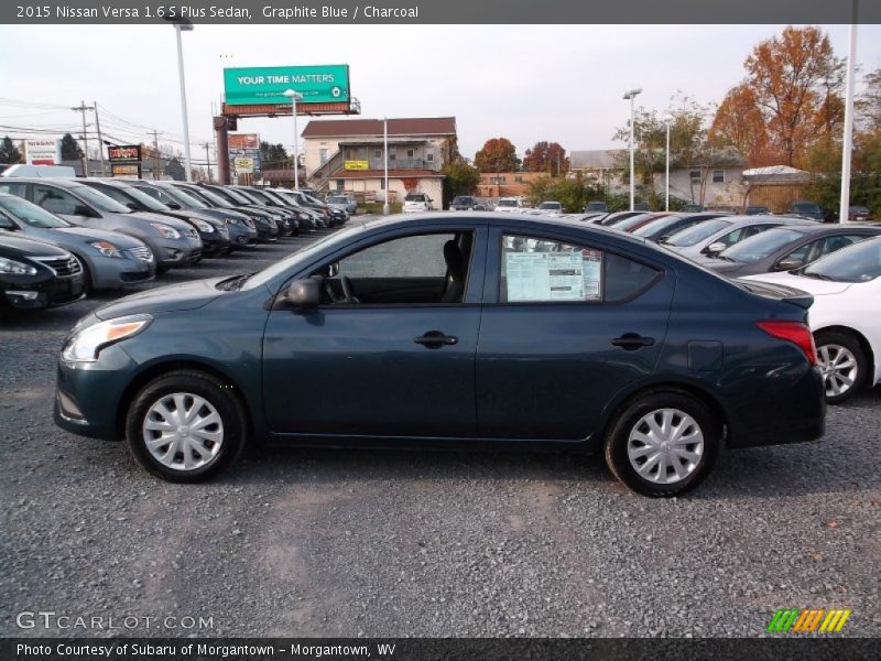 Graphite Blue / Charcoal 2015 Nissan Versa 1.6 S Plus Sedan