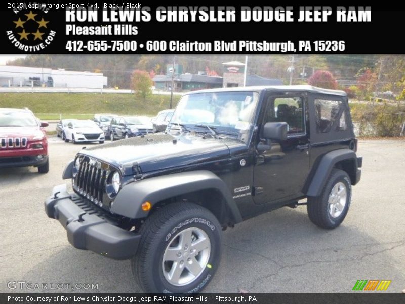 Black / Black 2015 Jeep Wrangler Sport 4x4