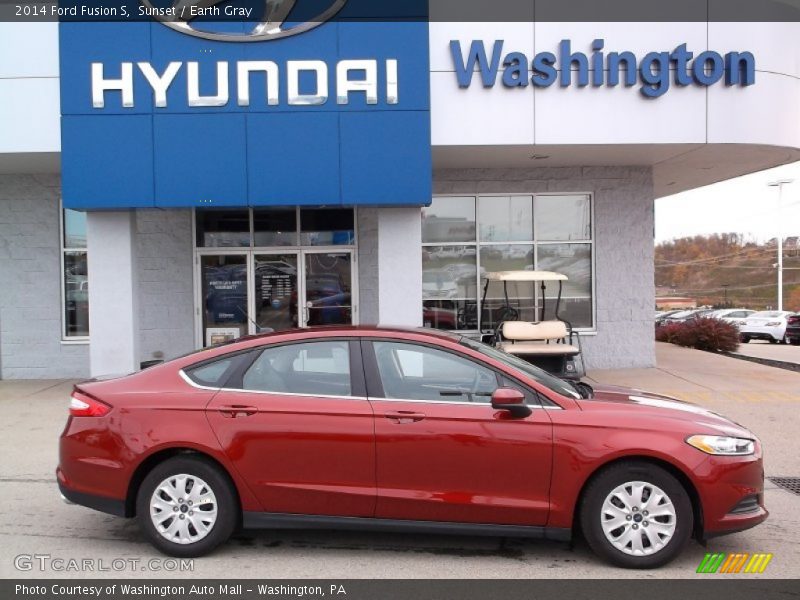 Sunset / Earth Gray 2014 Ford Fusion S
