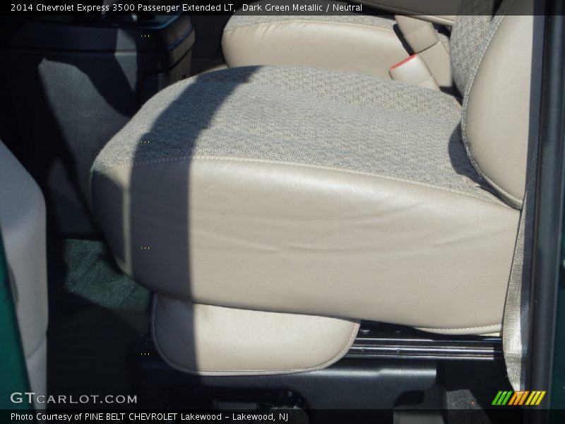 Dark Green Metallic / Neutral 2014 Chevrolet Express 3500 Passenger Extended LT