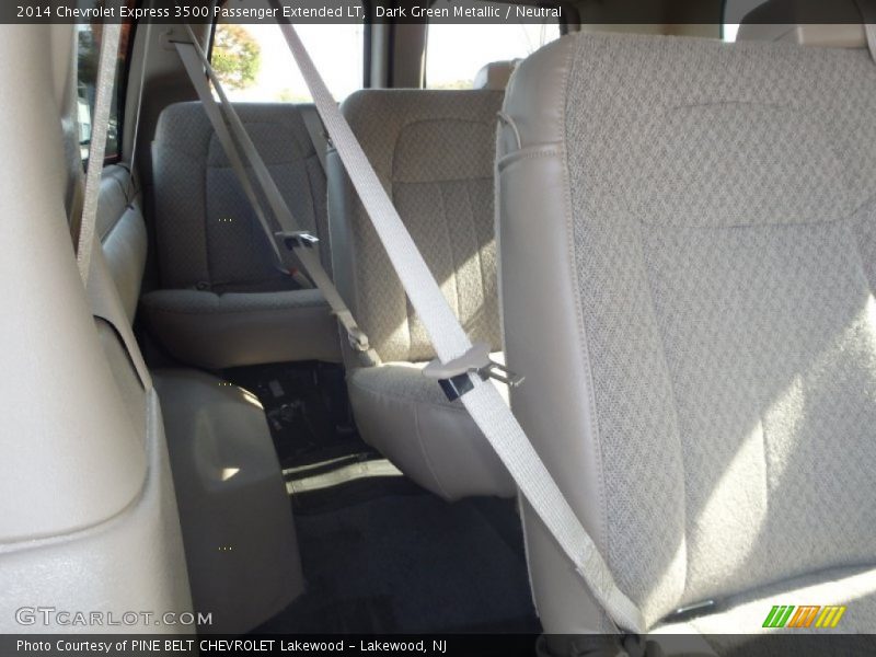 Dark Green Metallic / Neutral 2014 Chevrolet Express 3500 Passenger Extended LT