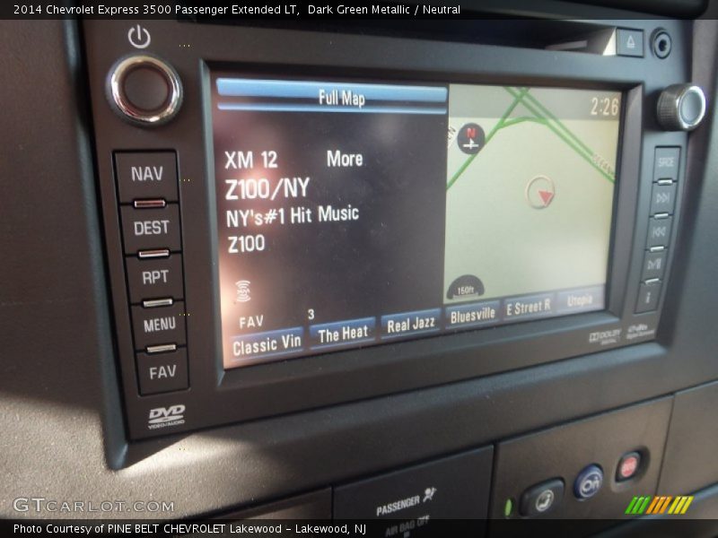 Dark Green Metallic / Neutral 2014 Chevrolet Express 3500 Passenger Extended LT