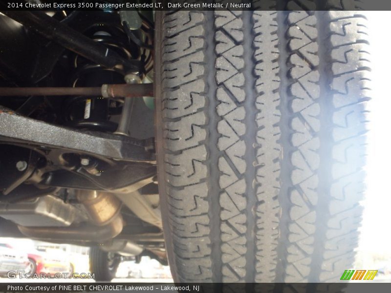 Dark Green Metallic / Neutral 2014 Chevrolet Express 3500 Passenger Extended LT