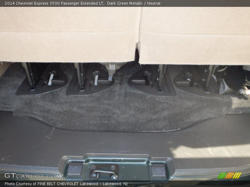 Dark Green Metallic / Neutral 2014 Chevrolet Express 3500 Passenger Extended LT