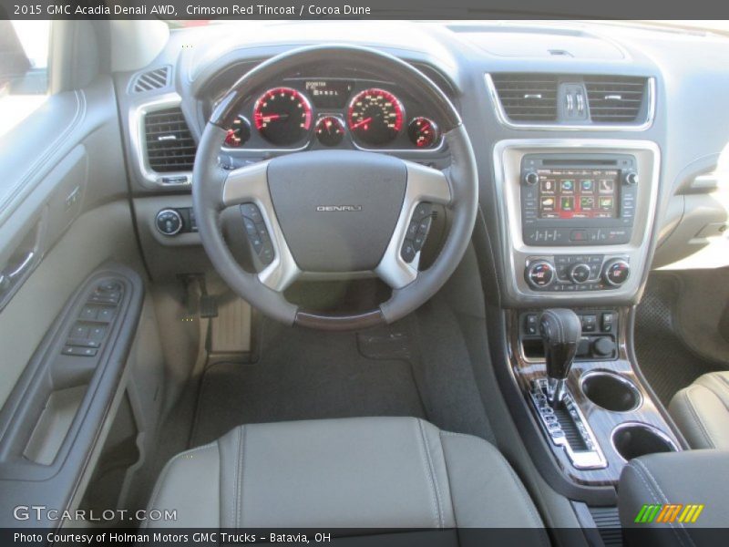 Crimson Red Tincoat / Cocoa Dune 2015 GMC Acadia Denali AWD