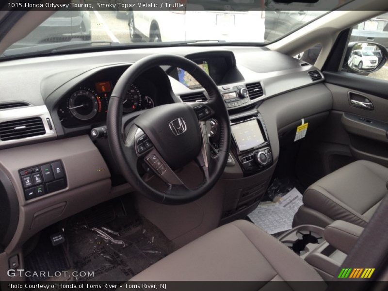 Smoky Topaz Metallic / Truffle 2015 Honda Odyssey Touring