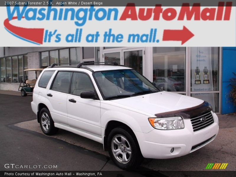 Aspen White / Desert Beige 2007 Subaru Forester 2.5 X