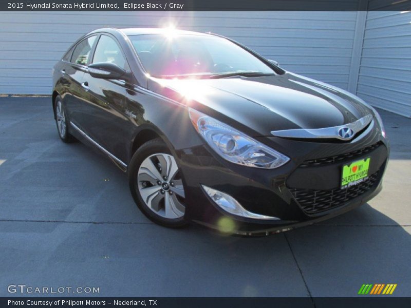 Eclipse Black / Gray 2015 Hyundai Sonata Hybrid Limited