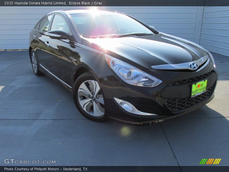 Eclipse Black / Gray 2015 Hyundai Sonata Hybrid Limited