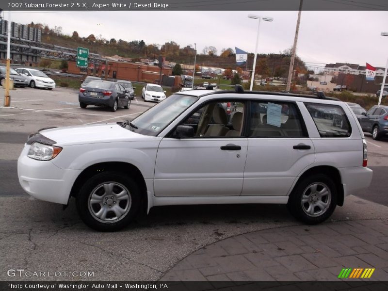 Aspen White / Desert Beige 2007 Subaru Forester 2.5 X