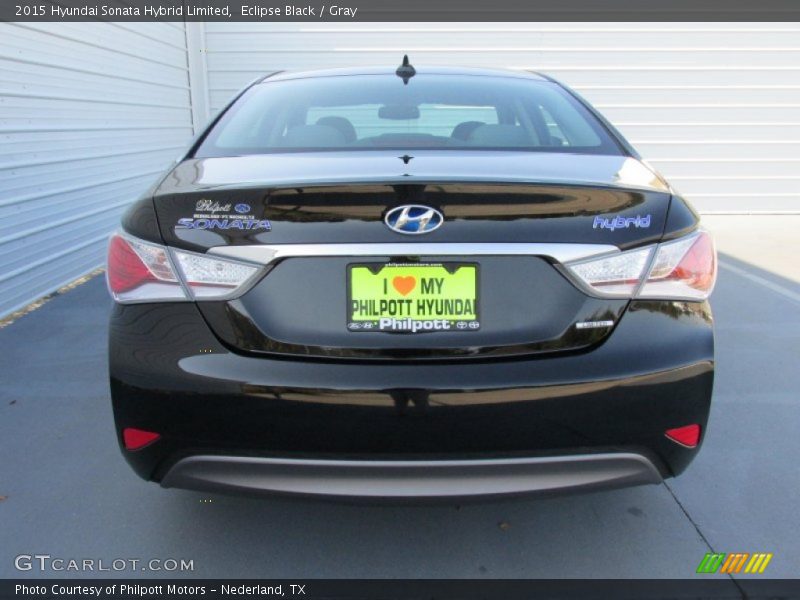 Eclipse Black / Gray 2015 Hyundai Sonata Hybrid Limited
