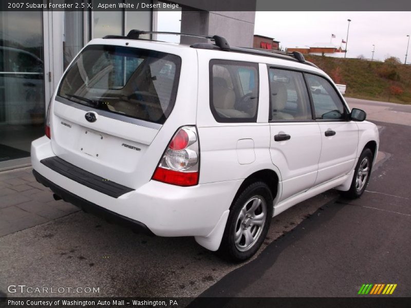 Aspen White / Desert Beige 2007 Subaru Forester 2.5 X