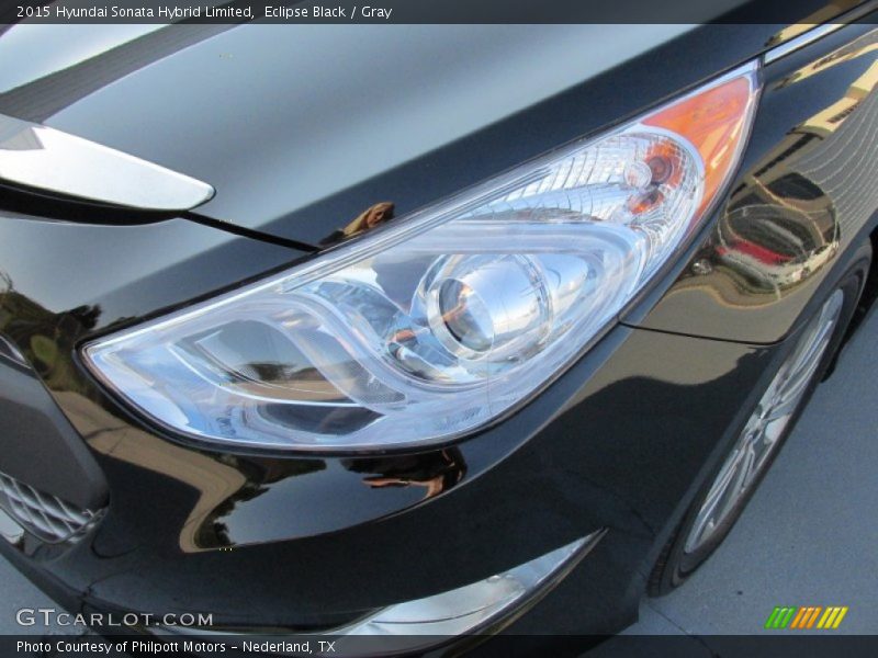 Eclipse Black / Gray 2015 Hyundai Sonata Hybrid Limited