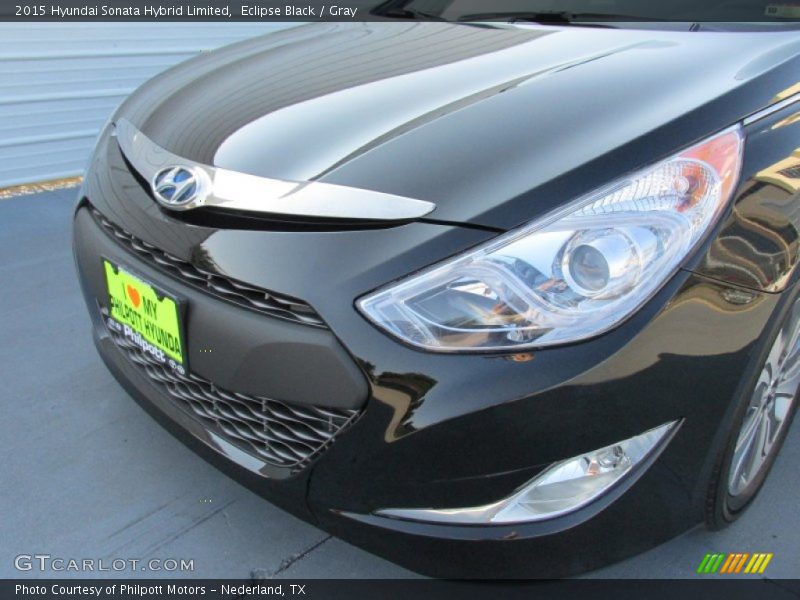 Eclipse Black / Gray 2015 Hyundai Sonata Hybrid Limited