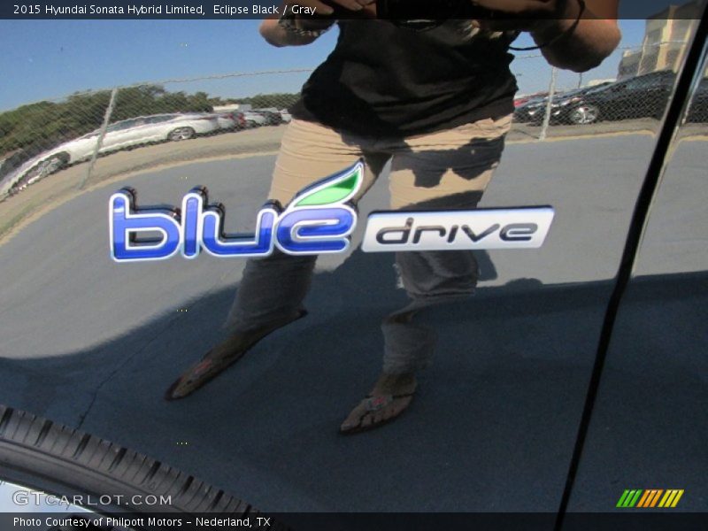 Eclipse Black / Gray 2015 Hyundai Sonata Hybrid Limited