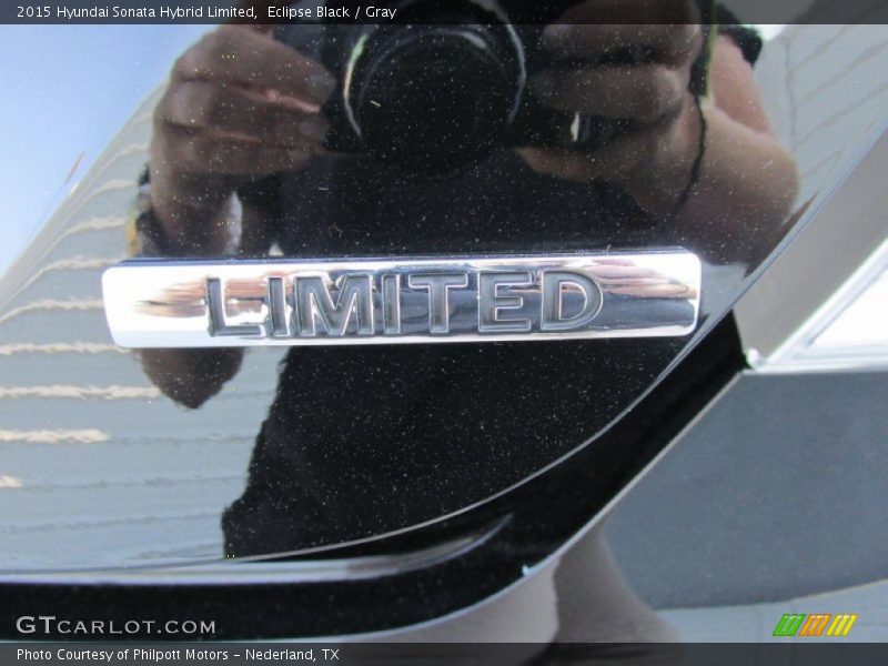 Eclipse Black / Gray 2015 Hyundai Sonata Hybrid Limited