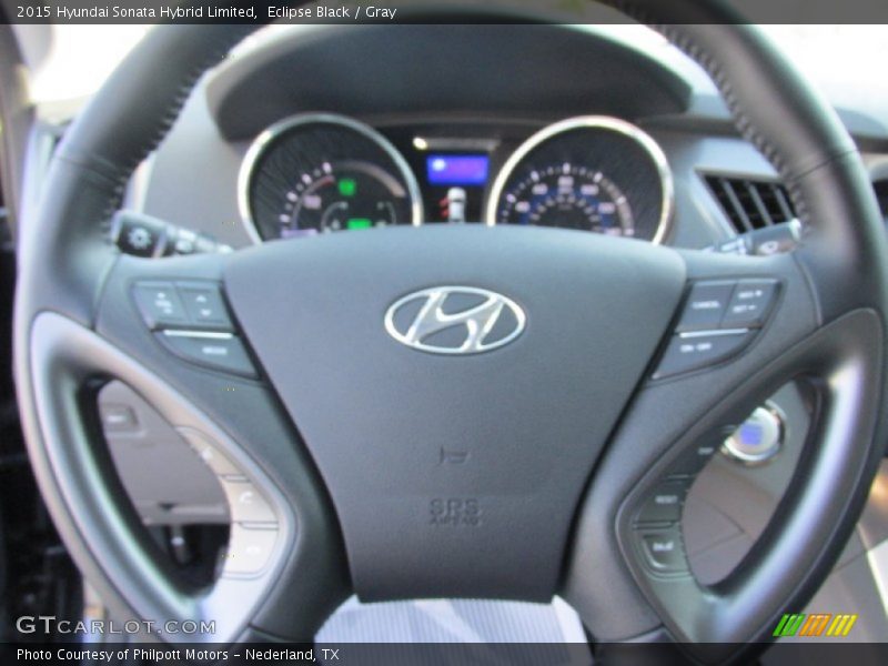 Eclipse Black / Gray 2015 Hyundai Sonata Hybrid Limited