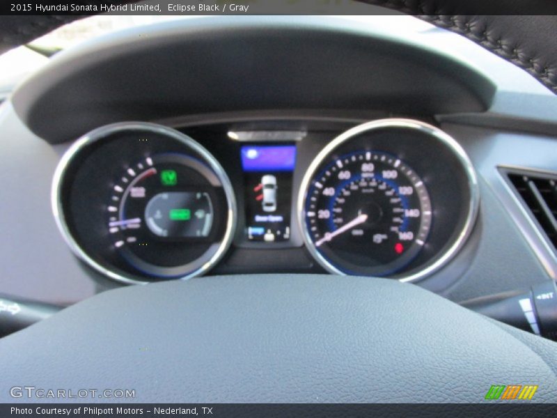 Eclipse Black / Gray 2015 Hyundai Sonata Hybrid Limited