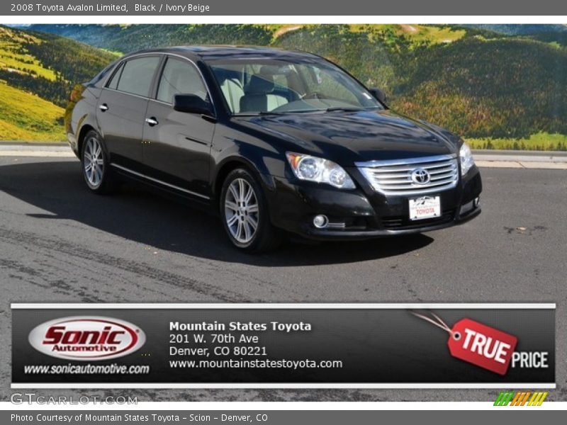 Black / Ivory Beige 2008 Toyota Avalon Limited