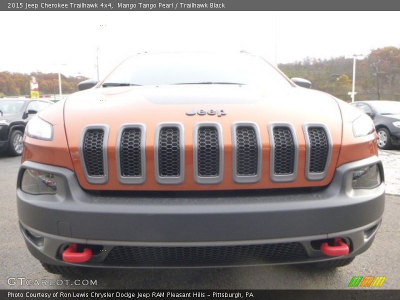 Mango Tango Pearl / Trailhawk Black 2015 Jeep Cherokee Trailhawk 4x4