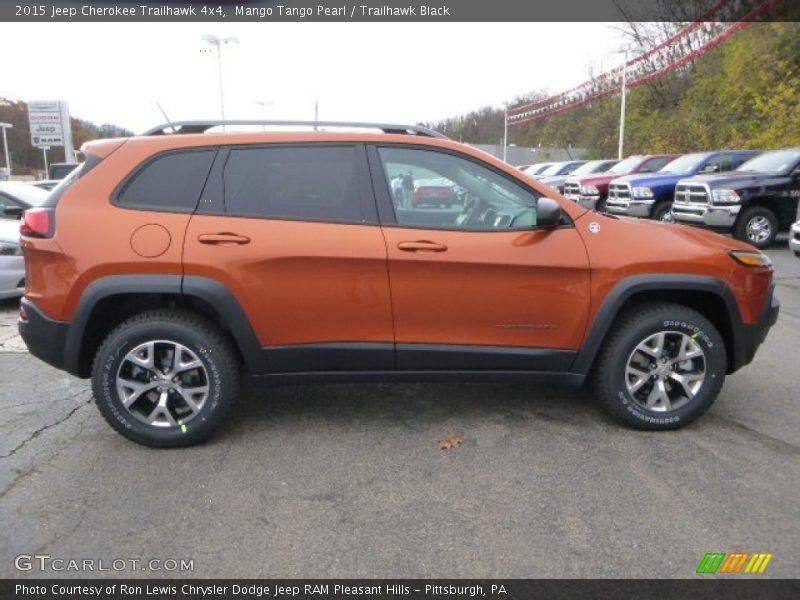 Mango Tango Pearl / Trailhawk Black 2015 Jeep Cherokee Trailhawk 4x4