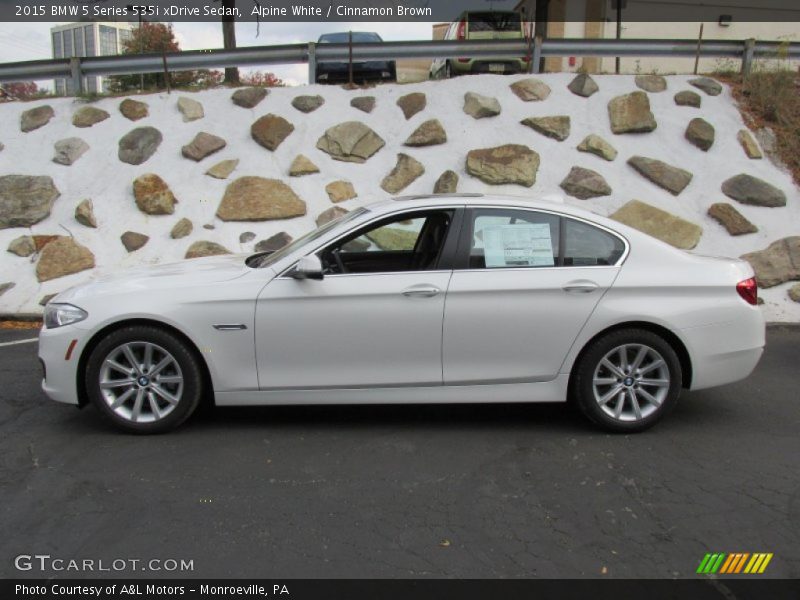 Alpine White / Cinnamon Brown 2015 BMW 5 Series 535i xDrive Sedan