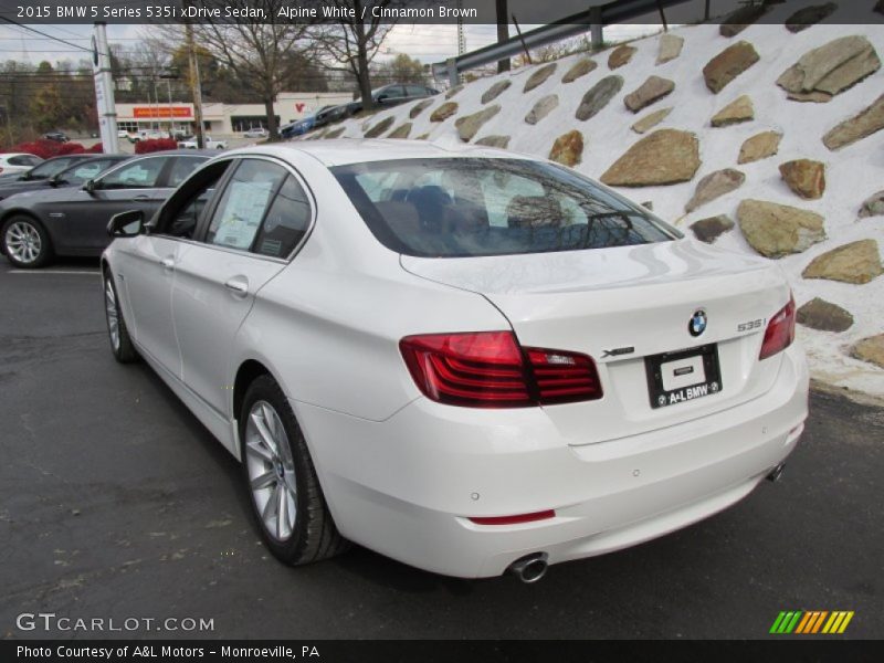 Alpine White / Cinnamon Brown 2015 BMW 5 Series 535i xDrive Sedan
