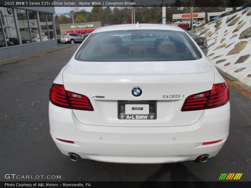 Alpine White / Cinnamon Brown 2015 BMW 5 Series 535i xDrive Sedan
