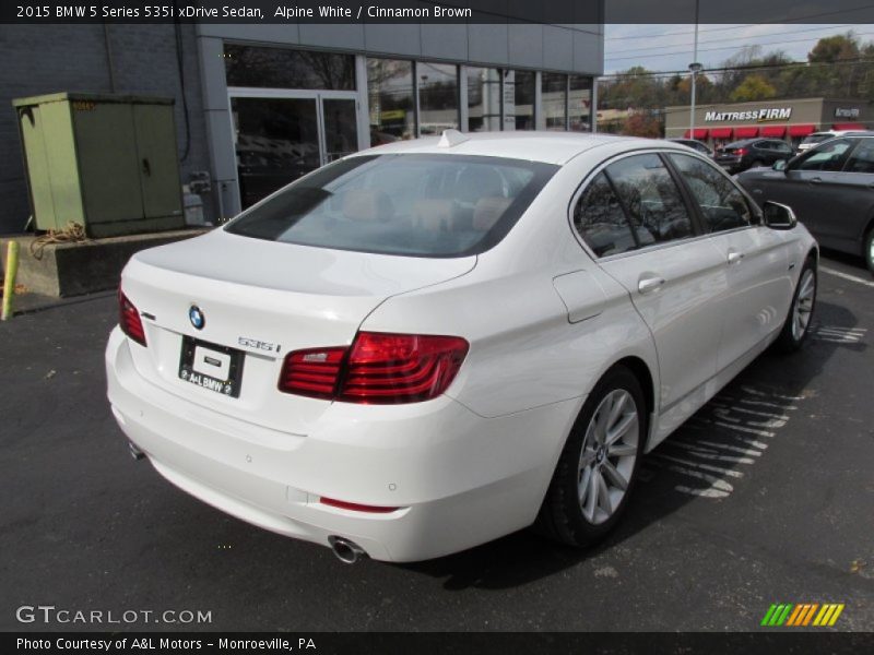 Alpine White / Cinnamon Brown 2015 BMW 5 Series 535i xDrive Sedan