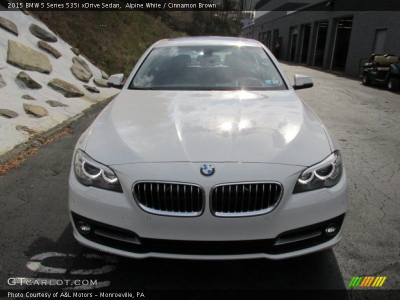 Alpine White / Cinnamon Brown 2015 BMW 5 Series 535i xDrive Sedan