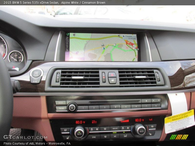 Alpine White / Cinnamon Brown 2015 BMW 5 Series 535i xDrive Sedan