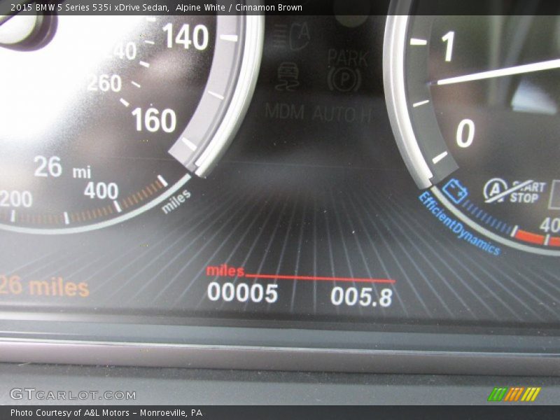 Alpine White / Cinnamon Brown 2015 BMW 5 Series 535i xDrive Sedan