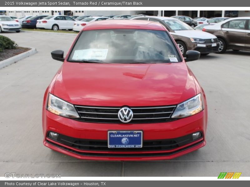 Tornado Red / Ceramique/Titan Black 2015 Volkswagen Jetta Sport Sedan