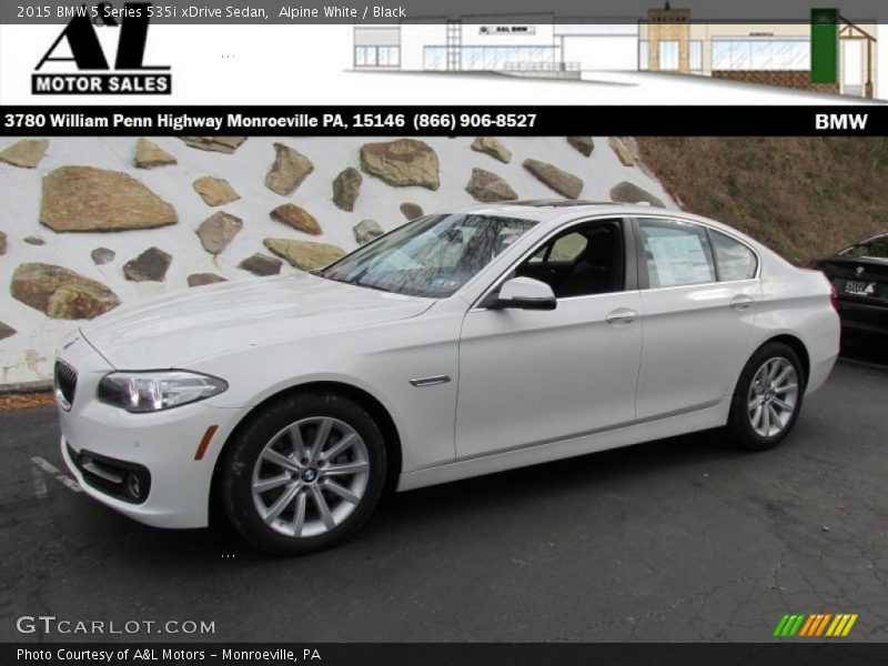 Alpine White / Black 2015 BMW 5 Series 535i xDrive Sedan
