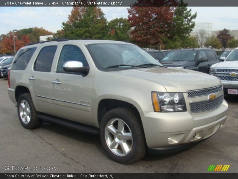 Champagne Silver Metallic / Ebony 2014 Chevrolet Tahoe LTZ 4x4