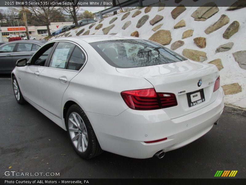 Alpine White / Black 2015 BMW 5 Series 535i xDrive Sedan