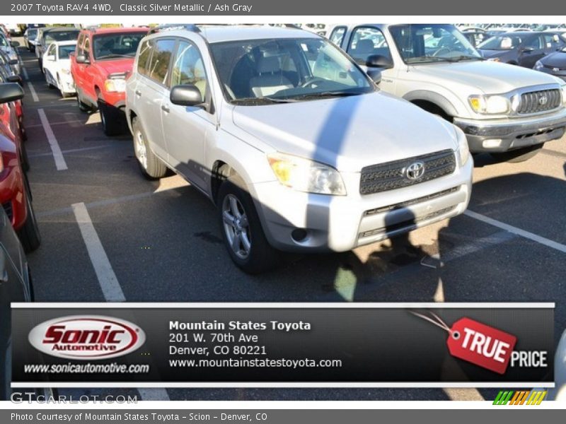 Classic Silver Metallic / Ash Gray 2007 Toyota RAV4 4WD